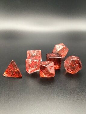 Red Glitter Dice